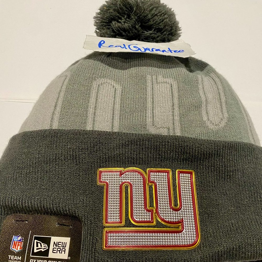 Nwt 100% RARE New Era New York Giants GOLD CHROME Sport Knit Hat Winter Beanie